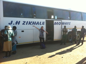 Our chicken bus to the Plumtree Border Post